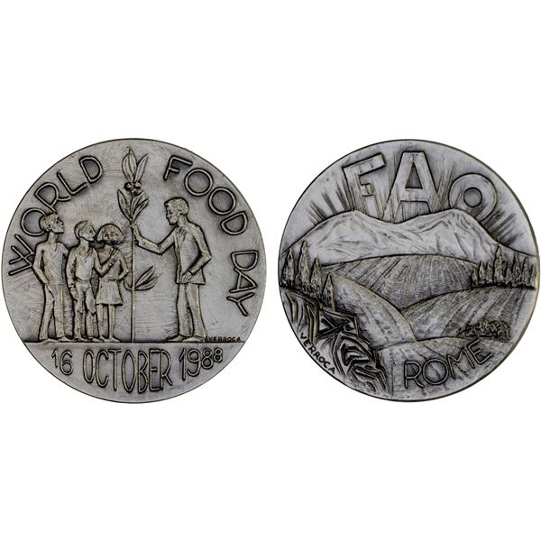 UNITED NATIONS: AR medal (63.68g), 1988