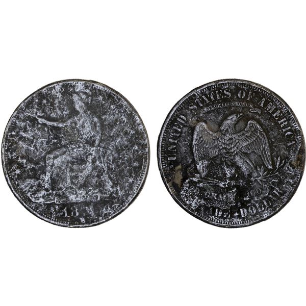 UNITED STATES:  AR trade dollar, 1874-S, Fine