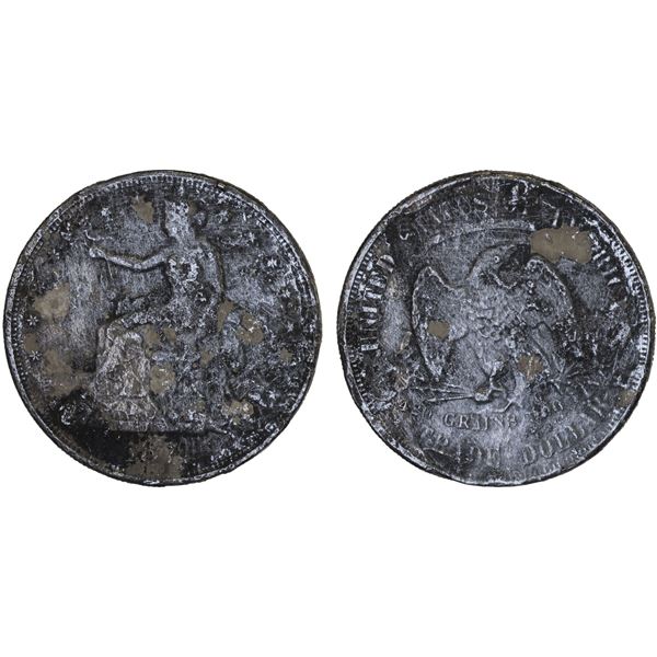 UNITED STATES:  AR trade dollar, 1874, Fine