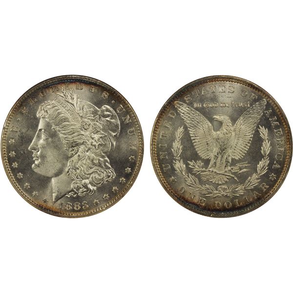 UNITED STATES: AR dollar, 1883, ANACS MS65