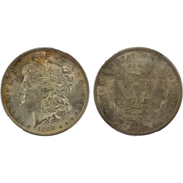 UNITED STATES: AR dollar, 1888-O, PCGS MS64