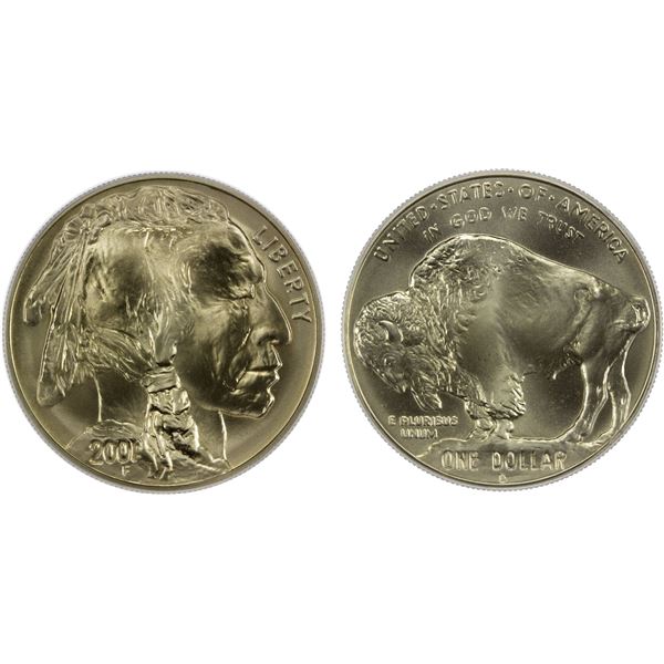 UNITED STATES: AR dollar, Denver, 2001-D, PCGS MS69