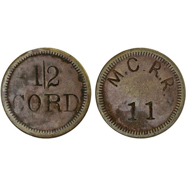 UNITED STATES: token (5.34g), ND (1860's), VF