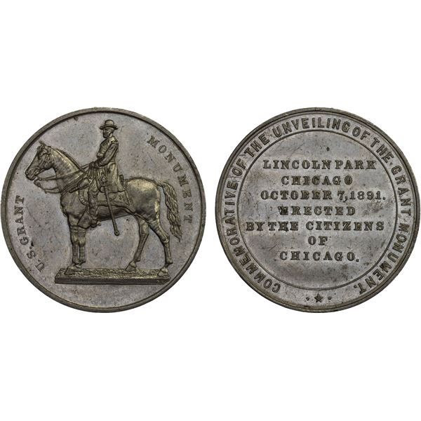 UNITED STATES: medal (4.28g), 1891, XF