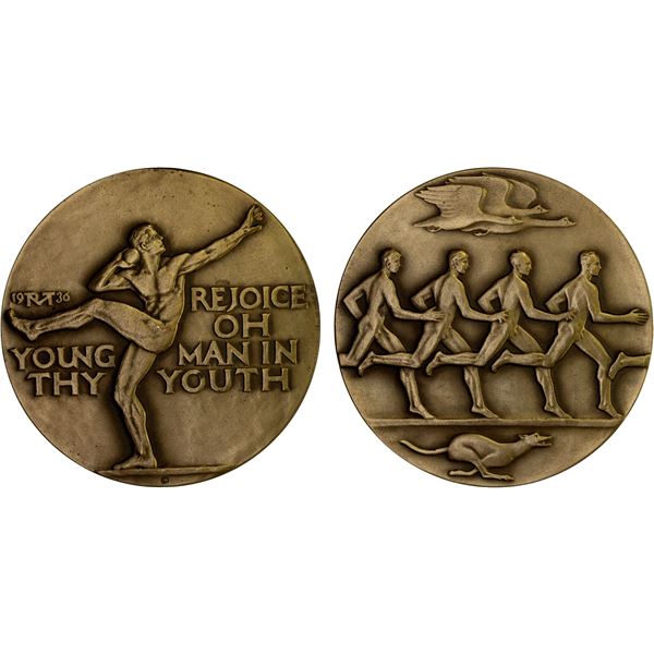 UNITED STATES: AE medal (150.1g), 1936, Unc