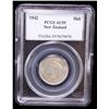 Image 2 : NEW ZEALAND: George VI, 1936-1952, AR shilling, 1942, PCGS AU55