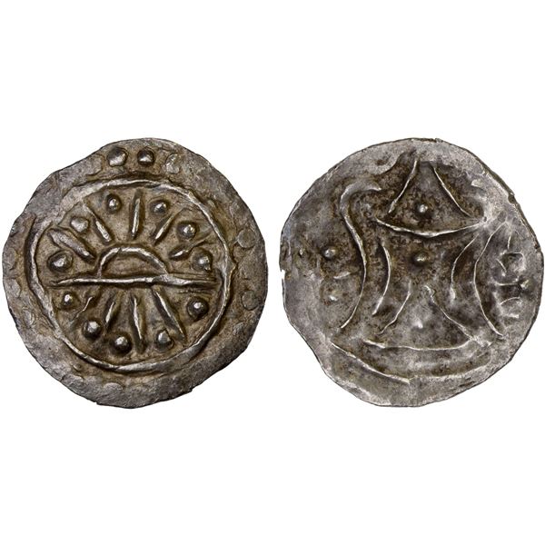 BURMA: KINGDOMS: Halin, AR 1/4 unit (2.29g), 7th century and later, VF-XF