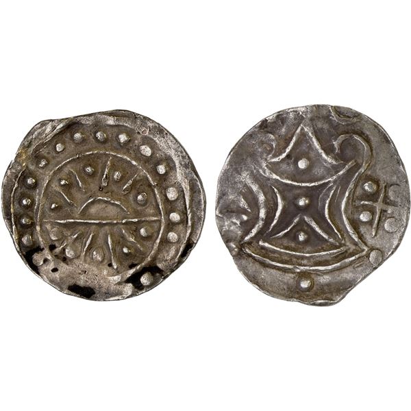 BURMA: KINGDOMS: Halin, AR 1/4 unit (2.20g), 7th century and later, VF-XF