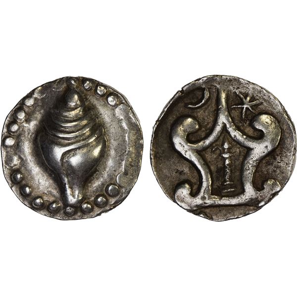 BURMA: KINGDOMS: Hamsavati (Hanthawaddy), AR unit (9.65g), late 4th to early 5th century, Choice VF