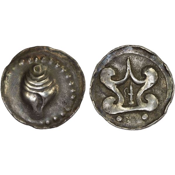BURMA: KINGDOMS: Hamsavati (Hanthawaddy), AR unit (9.96g), late 4th to early 5th century, VF