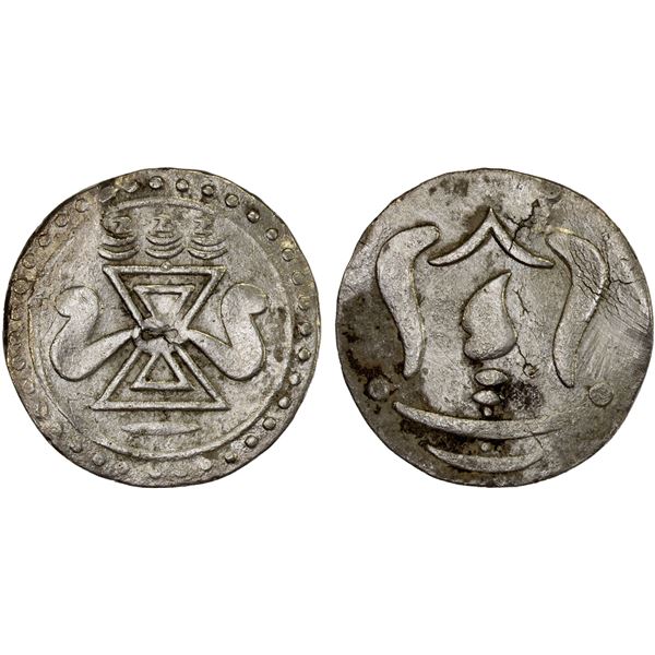 BURMA: Bodawpaya, 1782-1819, AR kyat (9.60g), ND (1797), VF