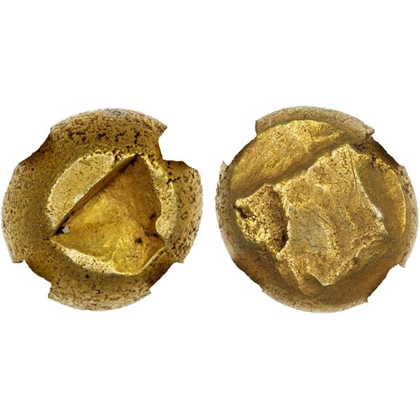 INDONESIA: JAVA: Kingdom of Sailendra: Anonymous, ca. 950-1150, AV 1/4 massa (0.64g), TQG graded AU5