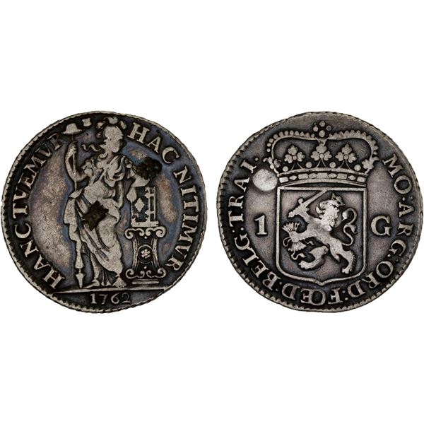 INDONESIA: SINTANG: AR guilder, early 19th century, VF-XF on Fine host