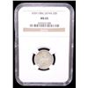 Image 2 : JAPAN: Meiji, 1868-1912, AR 20 sen, year 39 (1906), NGC MS65