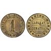 Image 1 : NETHERLANDS EAST INDIES: Plantation Token, brass dollar, ND (ca. 1900-06), AU
