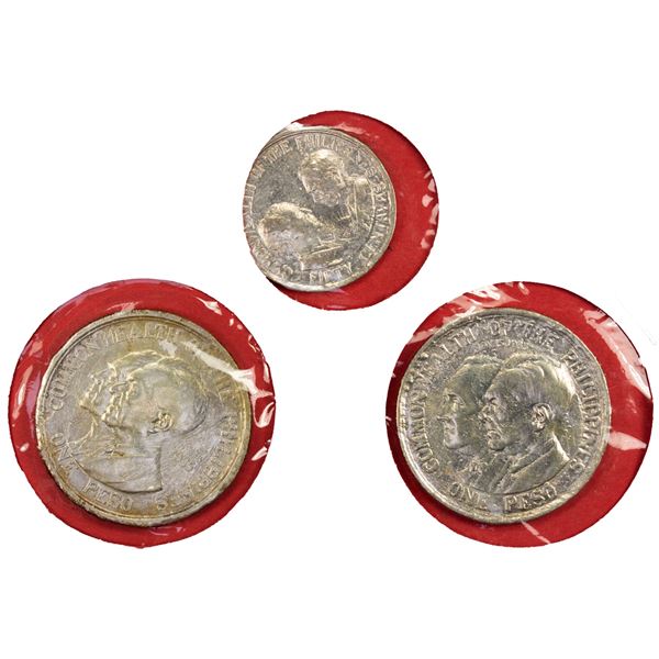 PHILIPPINES: U.S. Territory, 3-coin set, 1936-M