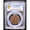 Image 2 : SARAWAK: Charles J. Brooke, 1868-1917, AE cent, 1882, PCGS MS62 BN
