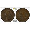Image 1 : SARAWAK: Charles J. Brooke, 1868-1917, AE 1/4 cent, 1896-H, PCGS MS63 BN