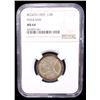 Image 2 : THAILAND: Rama VII, 1925-1935, AR 50 satang (1/2 baht), BE2472 (1929), NGC MS64