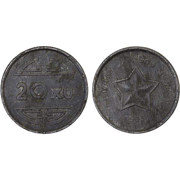 VIETNAM: Democratic Republic, 20 xu, 1945, XF