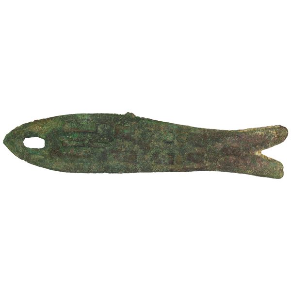 ZHOU: Spring-Autumn Period, 770-475 BC, AE 'fish money' (11.44g), F-VF