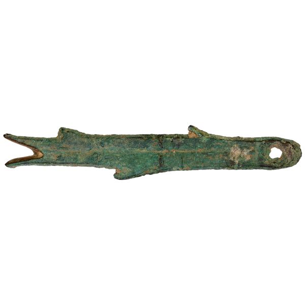 ZHOU: Spring-Autumn Period, 770-475 BC, AE 'fish money' (12.46g), Fine