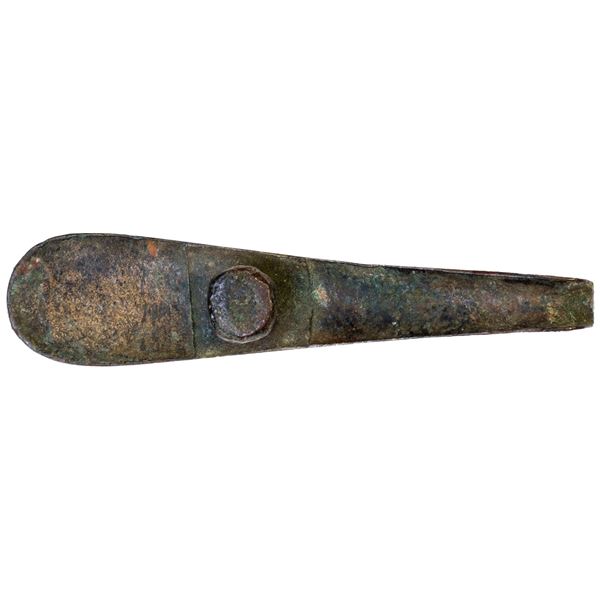 WARRING STATES: AE belt hook (23.08g), ca. 3rd-1st century BC, VF-XF