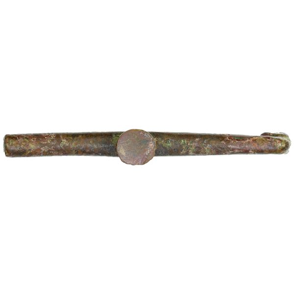 WARRING STATES: AE belt hook (48.97g), ca. 3rd-1st century BC, VF