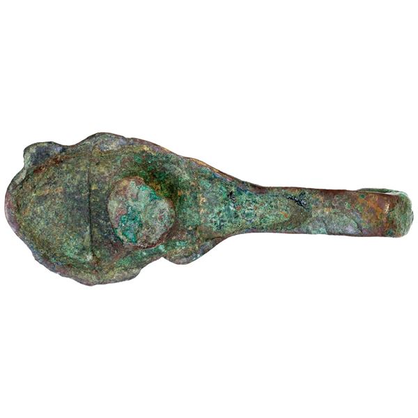 WARRING STATES: AE belt hook (40.61g), ca. 3rd-1st century BC, VF
