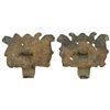 Image 2 : WARRING STATES: PAIR of gilt AE hooks, VF