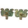 Image 2 : WARRING STATES: PAIR of gilt AE hooks, F-VF