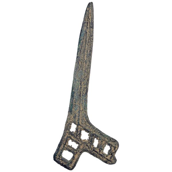 WARRING STATES: State of Yue, AE halberd money (9.77g), ca. 475-220 BC, Choice VF