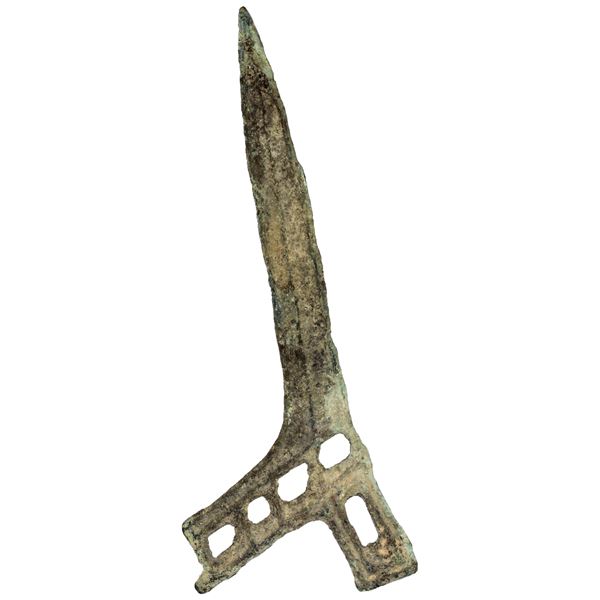 WARRING STATES: State of Yue, AE halberd money (13.06g), ca. 475-220 BC, F-VF
