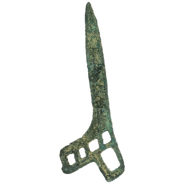 WARRING STATES: State of Yue, AE halberd money (2.20g), ca. 475-220 BC, F-VF