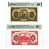 Image 1 : China. Bank of Communications, 1914, Issued Banknote Pair.