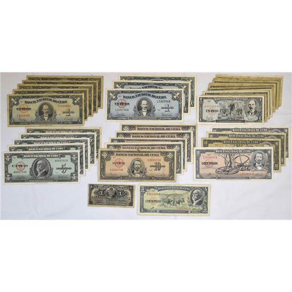 Cuba. Banco Espanol de la Isla de Cuba and National Bank of Cuba, 1896 to 1960, Issued Banknote Asso