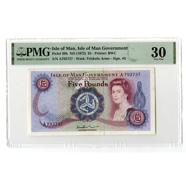 Isle of Man. Isle of Man Government, ND (1972), Issued Banknote.