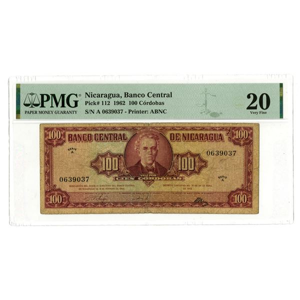 Nicaragua. Banco Central de Nicaragua, L.1962, Issued Banknote.