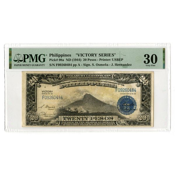Philippines.  Victory Series  Treasury Certificate, ND (1944), Issued Banknote.