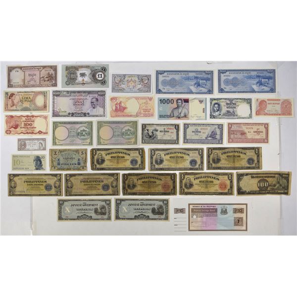 Philippines, South, Southeast & East Asia Diverse Banknote Collection, ND (1955) to 2009