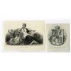 Image 1 : Spain. Banco De Espana, 1876 Issue Proof Vignette Pair, Used on 500 Pesetas, P-12, ND (1876).