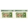 Image 1 : Switzerland. Banque Nationale Suisse, 1971, Issued Sequential Banknote Pair.