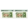 Image 1 : Switzerland. Banque Nationale Suisse, 1971, Issued Sequential Banknote Pair.