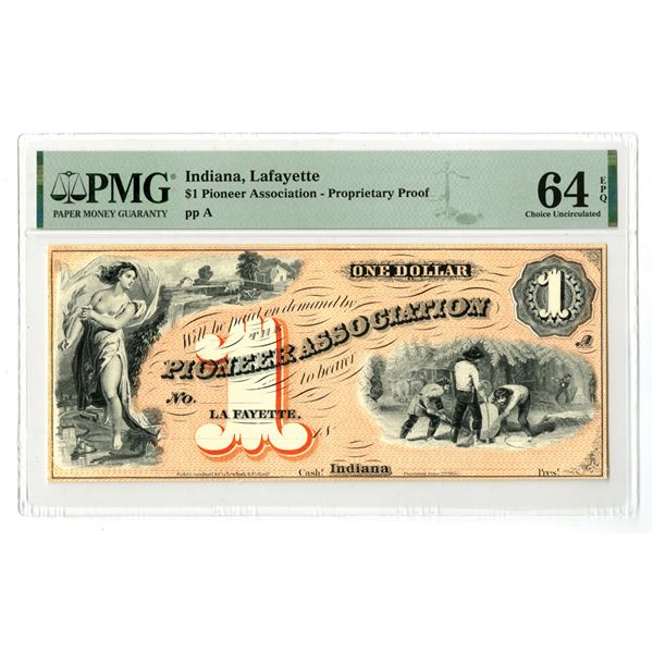 IN. Pioneer Association, ND (1857 - Reprinted 1950-70s), Proprietary Proof Obsolete Reprint.