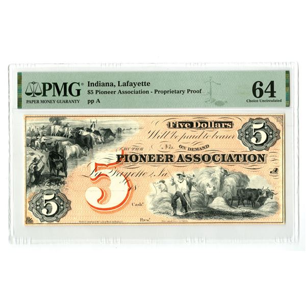 IN. Pioneer Association, ND (1857 - Reprinted 1950-70s), Proprietary Proof Obsolete Reprint.