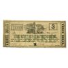 Image 1 : LA. City of Baton Rouge, 1862, $3, Issued Obsolete Scrip Note