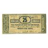 Image 1 : LA. The Parish of East Baton Rouge, 1862, 25 Cents Issued Obsolete Scrip Note