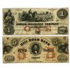 Image 1 : MI. Adrian Insurance Co., and Erie & Kalamazoo Rail Road Bank, 1953, Issued Obsolete Banknote Pair