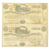 Image 2 : MO. Terre Haute Alton & St. Louis Rail Road Co., 1859, I/C Obsolete Payment Certificate Pair with Lo