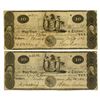 Image 1 : NJ. State Bank at Trenton, 1822, Issued Obsolete Banknote Pair.